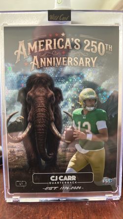 CJ Carr Wild Card 1/1 America's 250th Anniversary Card