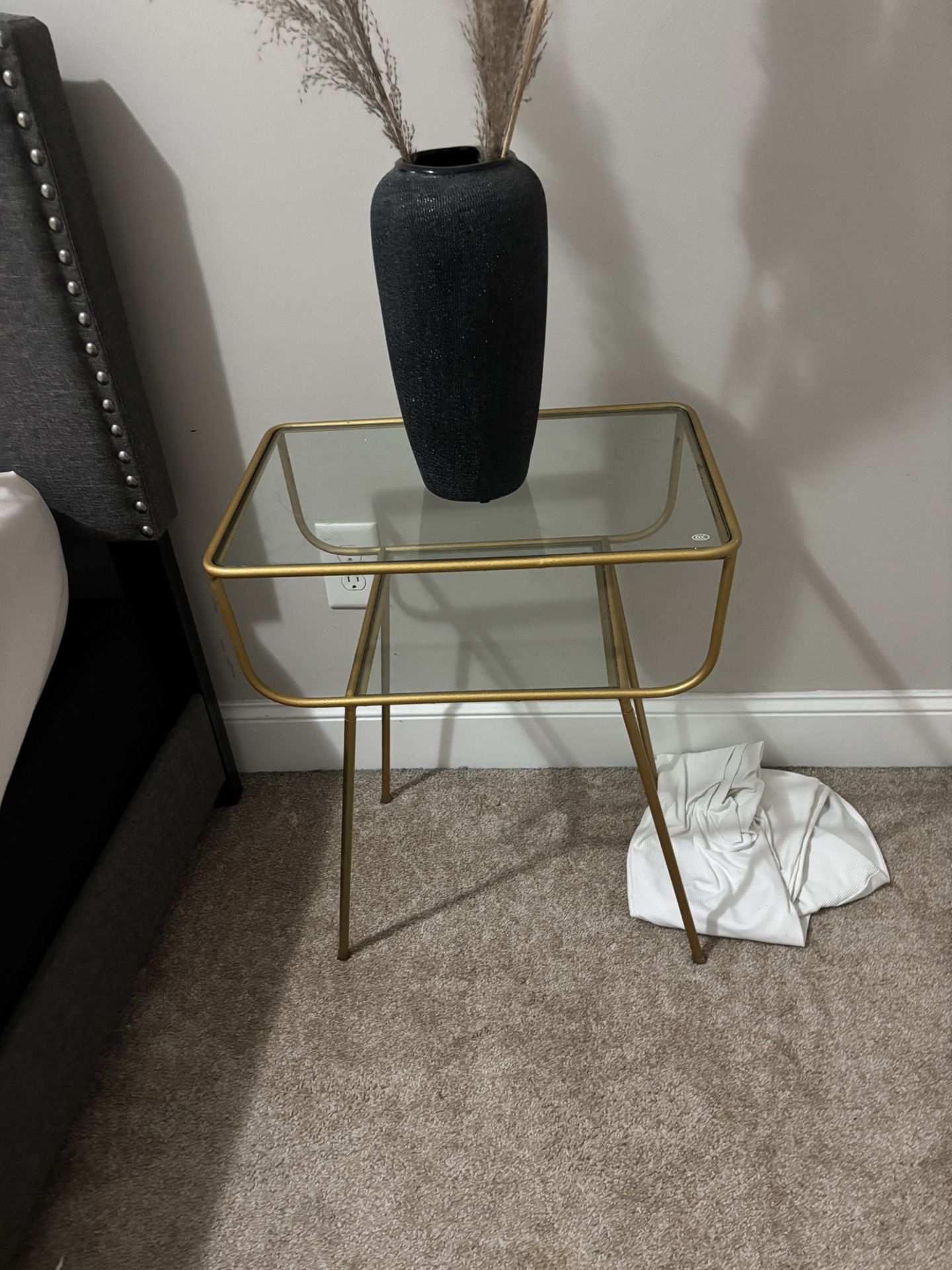 Two gold End Tables