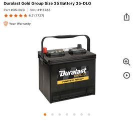 Duralast Gold Group Size 35 Battery 35-DLG