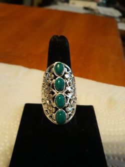 Santa Rose Turquoise long gated ring