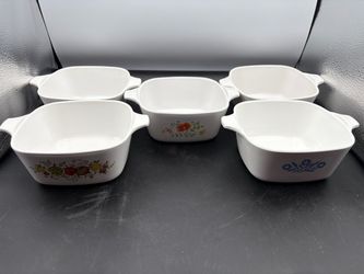 Corningware Petite Casserole Dishes lot of 5