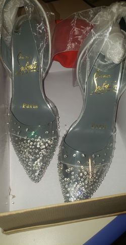 CL women size 38 stone heels