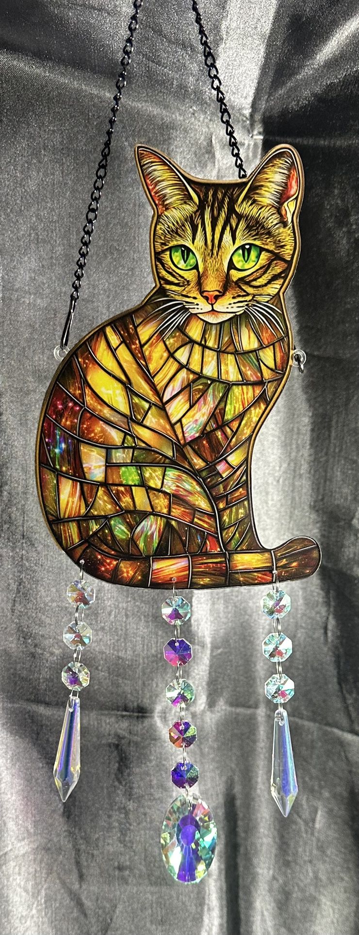 Green Eyed Cat Suncatcher