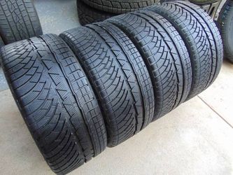 4 Used 235 35 19 Michelin Pilot Alpin PA4 Winter Tires 91V 10.5/32nds Full Tread Date 2022