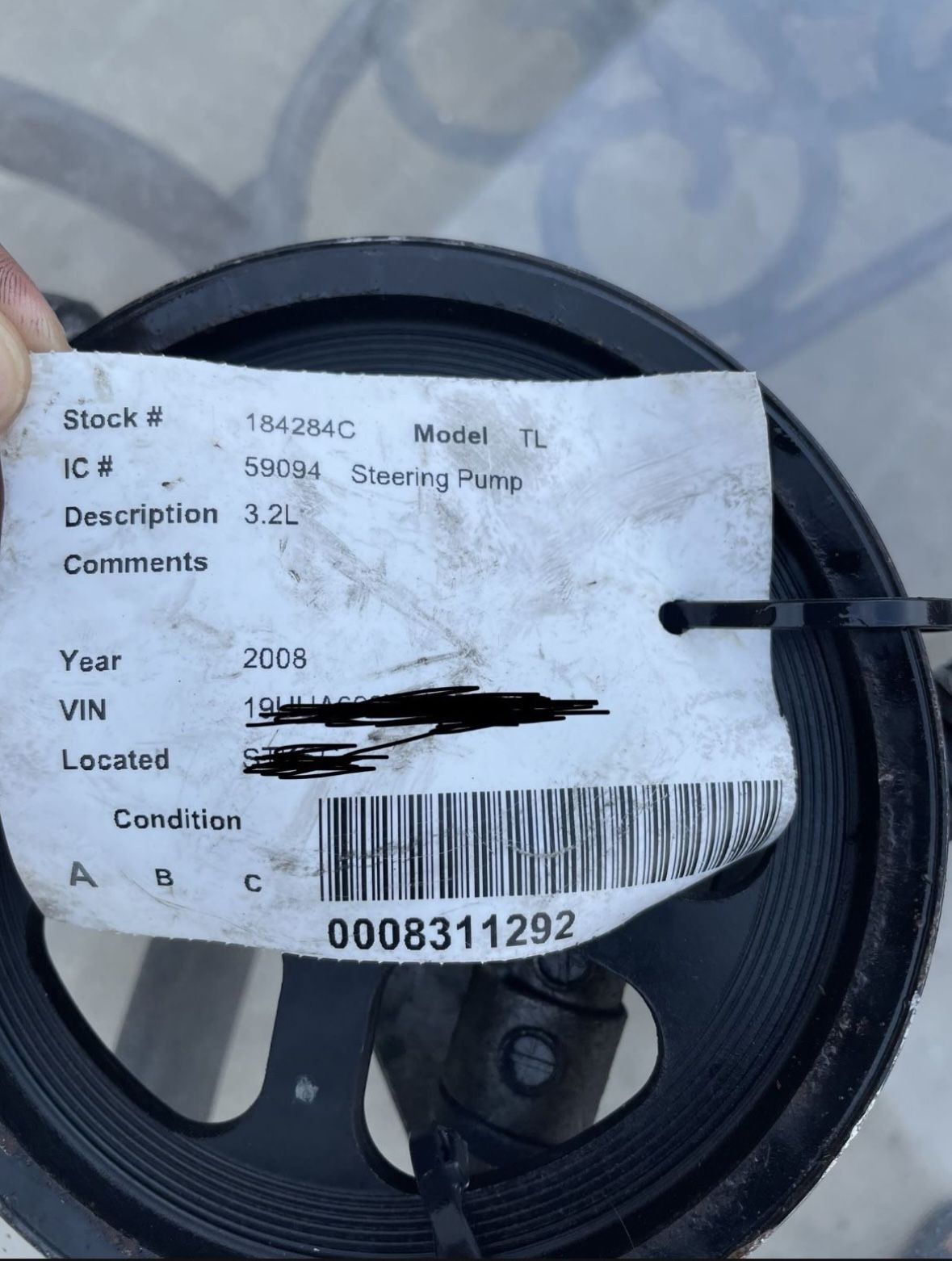Acura TL Steering Pump