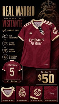 Camisa de Madrid 5 Bellingham