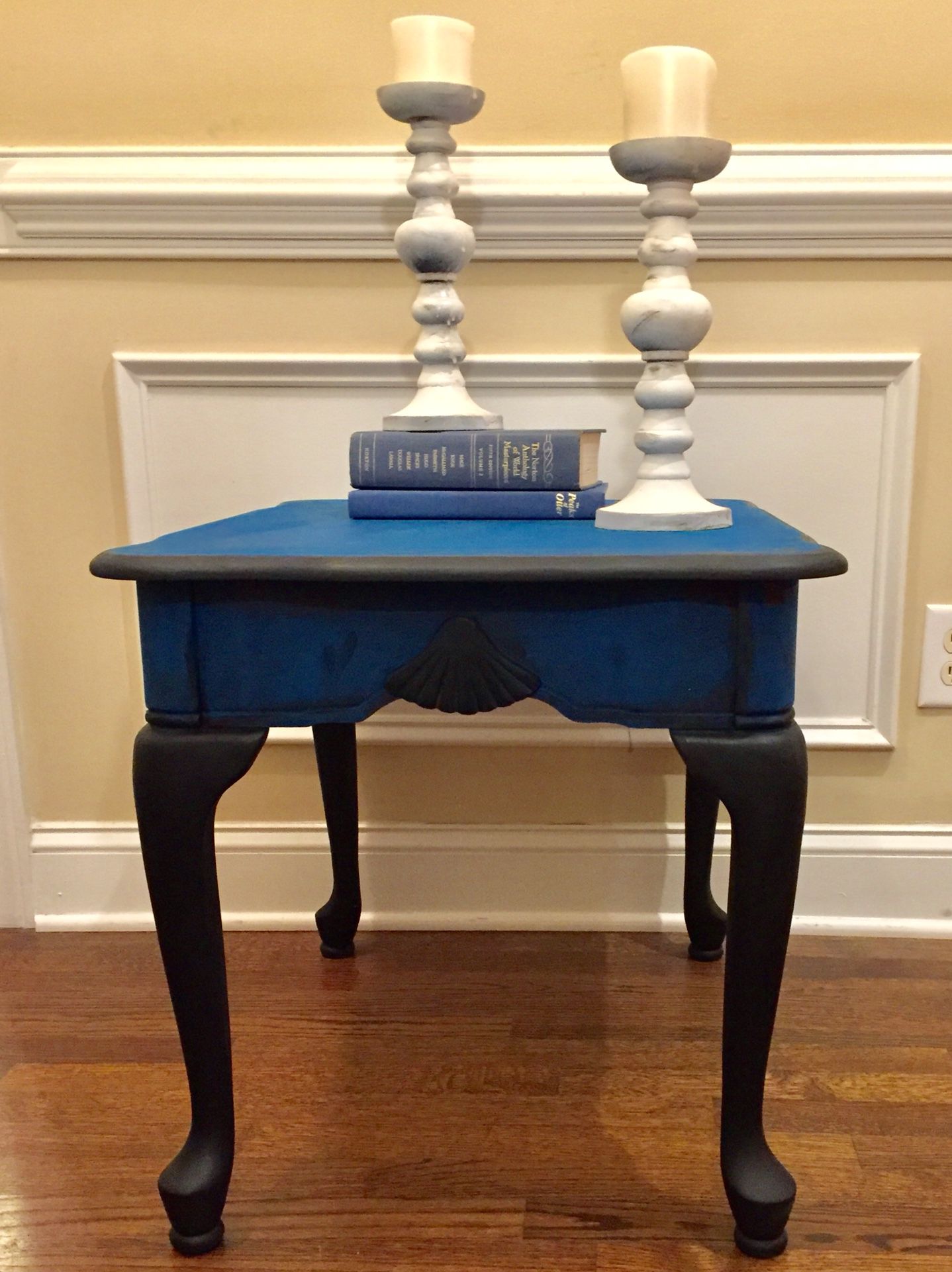Blue and Black Table