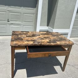 ASHLEY FURNITURE LEG TABLE WITH DRAWER EXCELLENT CONDITION. 