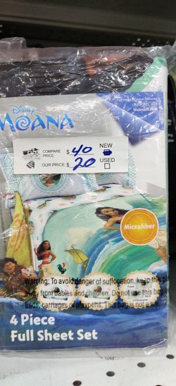 New 4 piece Moana sheet set