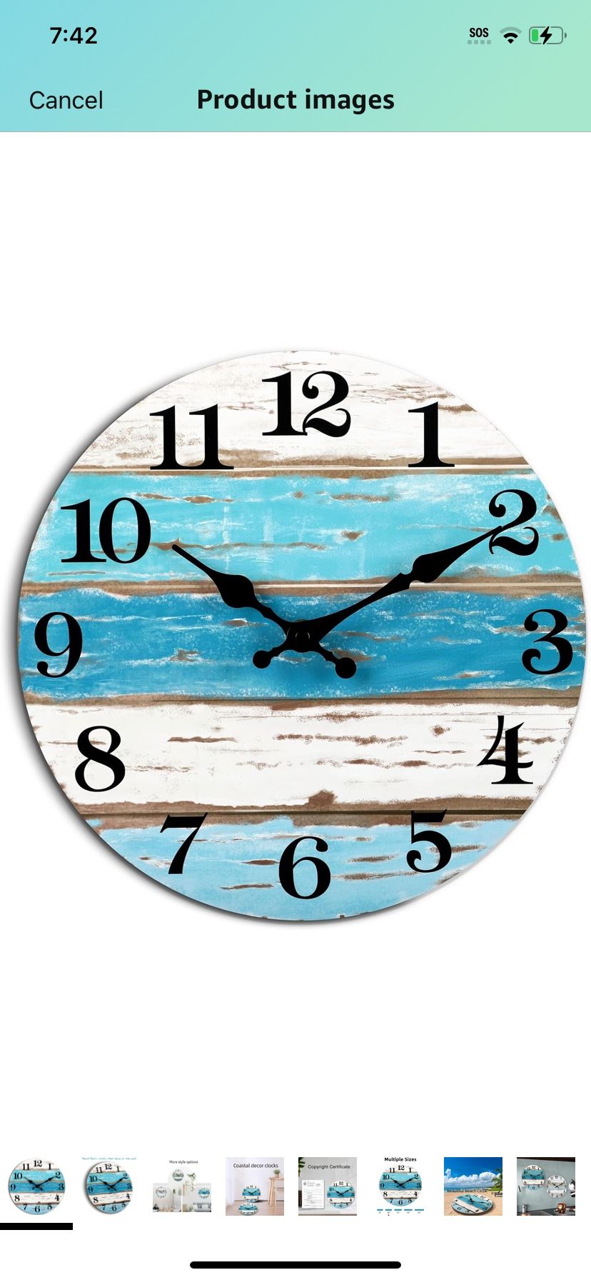 Beach Themed Blue Wall Clocks