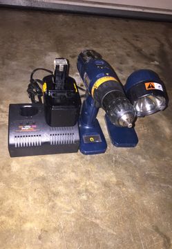 Drill-battery- charging port with flash light