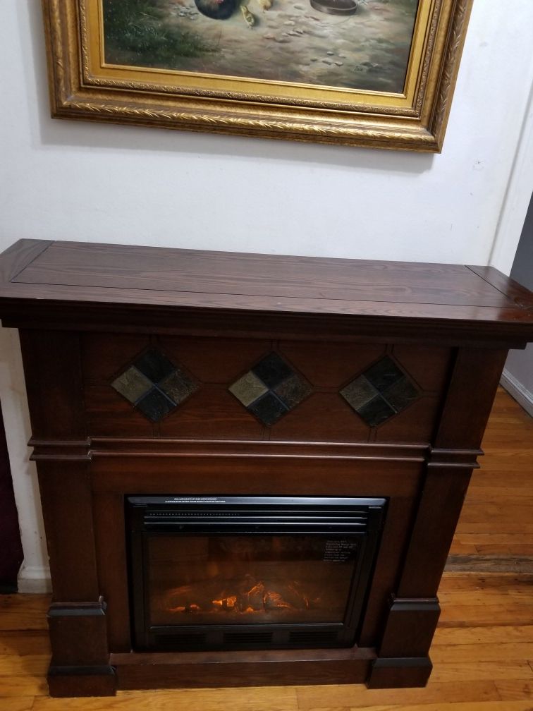 Fireplace heater furniture desk TV stand
