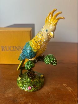 RUCINNI  Bejeweled cockatoo parrot trinket