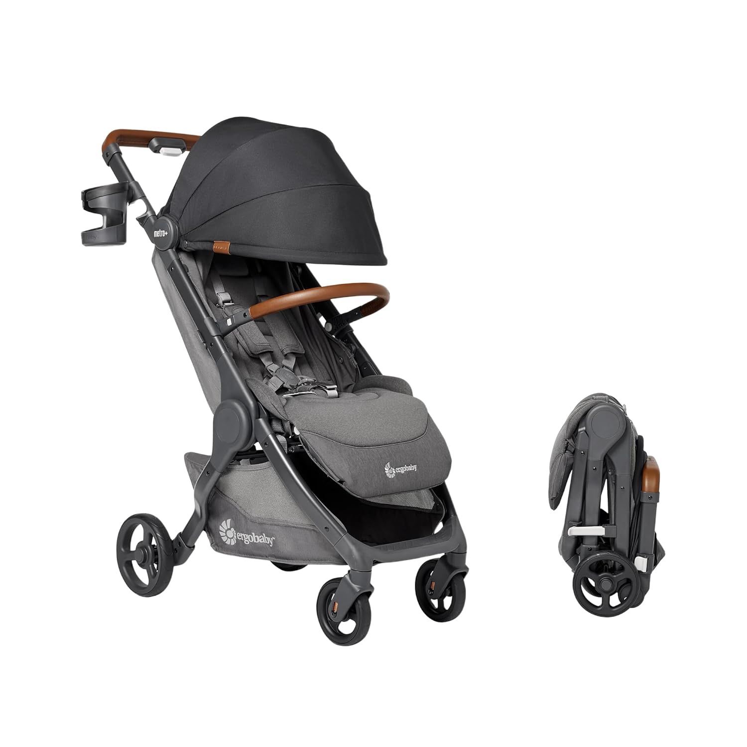 Ergobaby Metro+ Deluxe Compact Baby Stroller 48 Lb Skyline Shadow