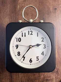 Black and Gold Square Clock - Threshold