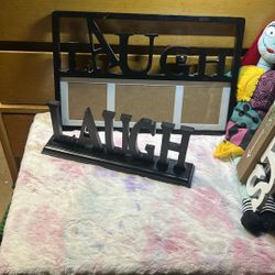 Picture frame and words