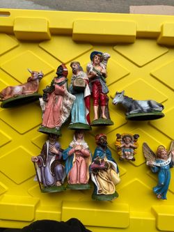 Vintage:  Piece Nativity Set made in  Italy