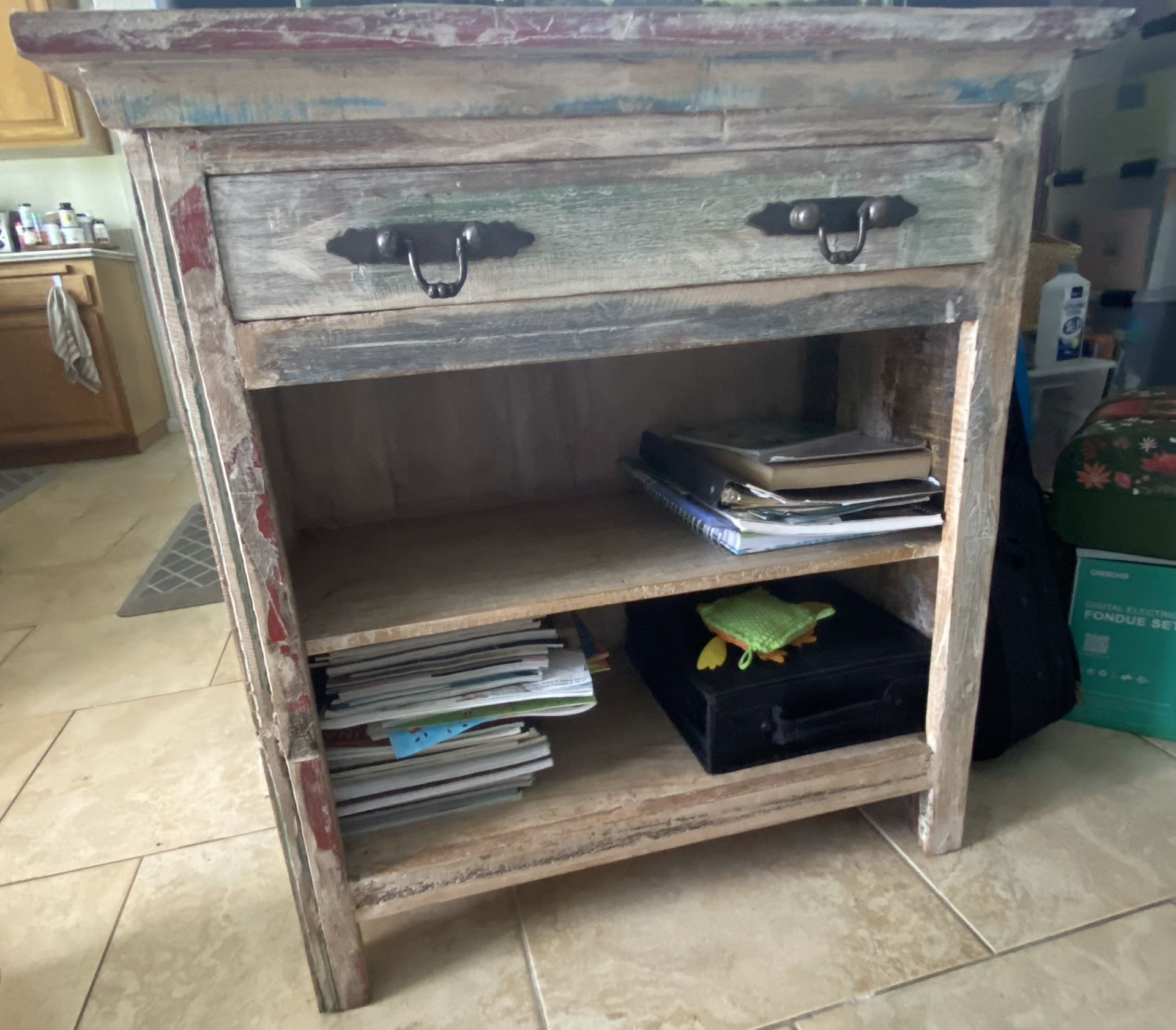 Solid Teak TV console Table Occasional Table Side Table