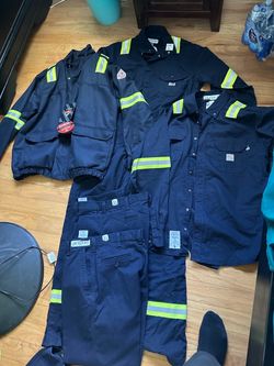 Bulwark jacket & Carhartt jump suit and shirt