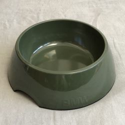 Large Dog Bowl BMW Feeding Drinking Pet Green Rubber Base Non-Slip (Silver Lake)