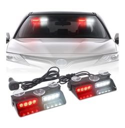 2 in1 Dash Strobe Lights Interior Windshield Lights
Flashing Light Bar w/ Suction Cups for Construction Vehicles, Tow Plow Trucks Car (2×7.16 inch, 16