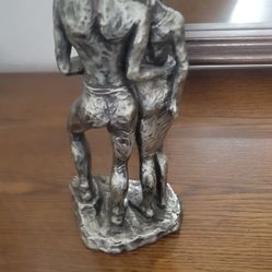Pewter Couple Statue 
