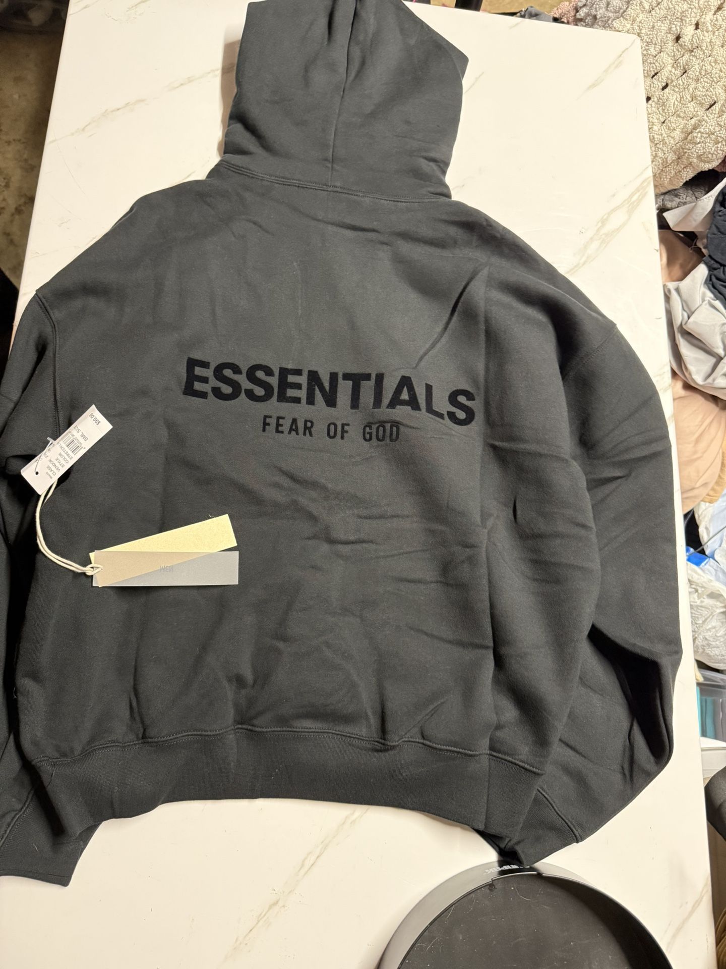 black essentials hoodie