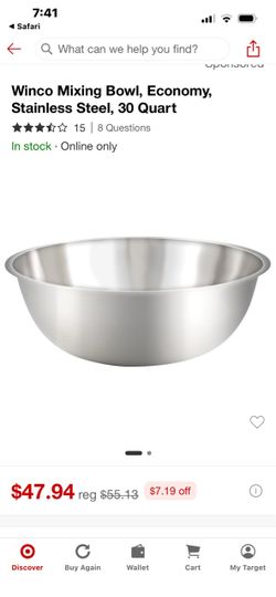 XL New Stainless Bowl