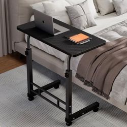 Small Beside computer desk Carbon fiber Black 23.6”x15.7”