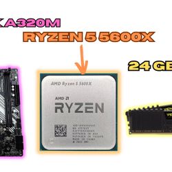 PC Combo - Ryzen 5 5600X - 24 GB 2600 - Asrock A320M