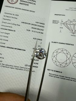 4.03 Carat F VS1 IGI CERTIFIED LABGROWN DIAMOND