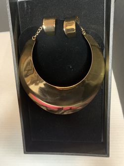 Gold Plated Chocker & Earrings Set