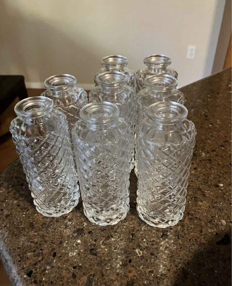 Tall Bud Vases / Wedding / Shower / Floral Decor
