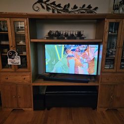 Solid Wood Entertainment Center 