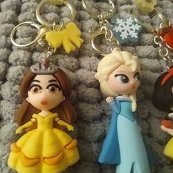 *New*Disney Princess Keychains 