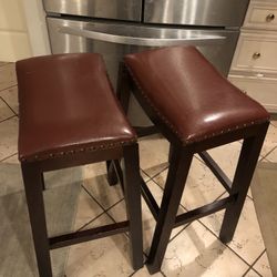 Nice Leather Bar Stools 