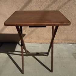 Folded TV Tray Wood Table