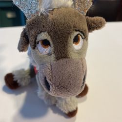 Disney Frozen 2014 Sparkle Sven Reindeer TY Beanie Babies 7" Plush 