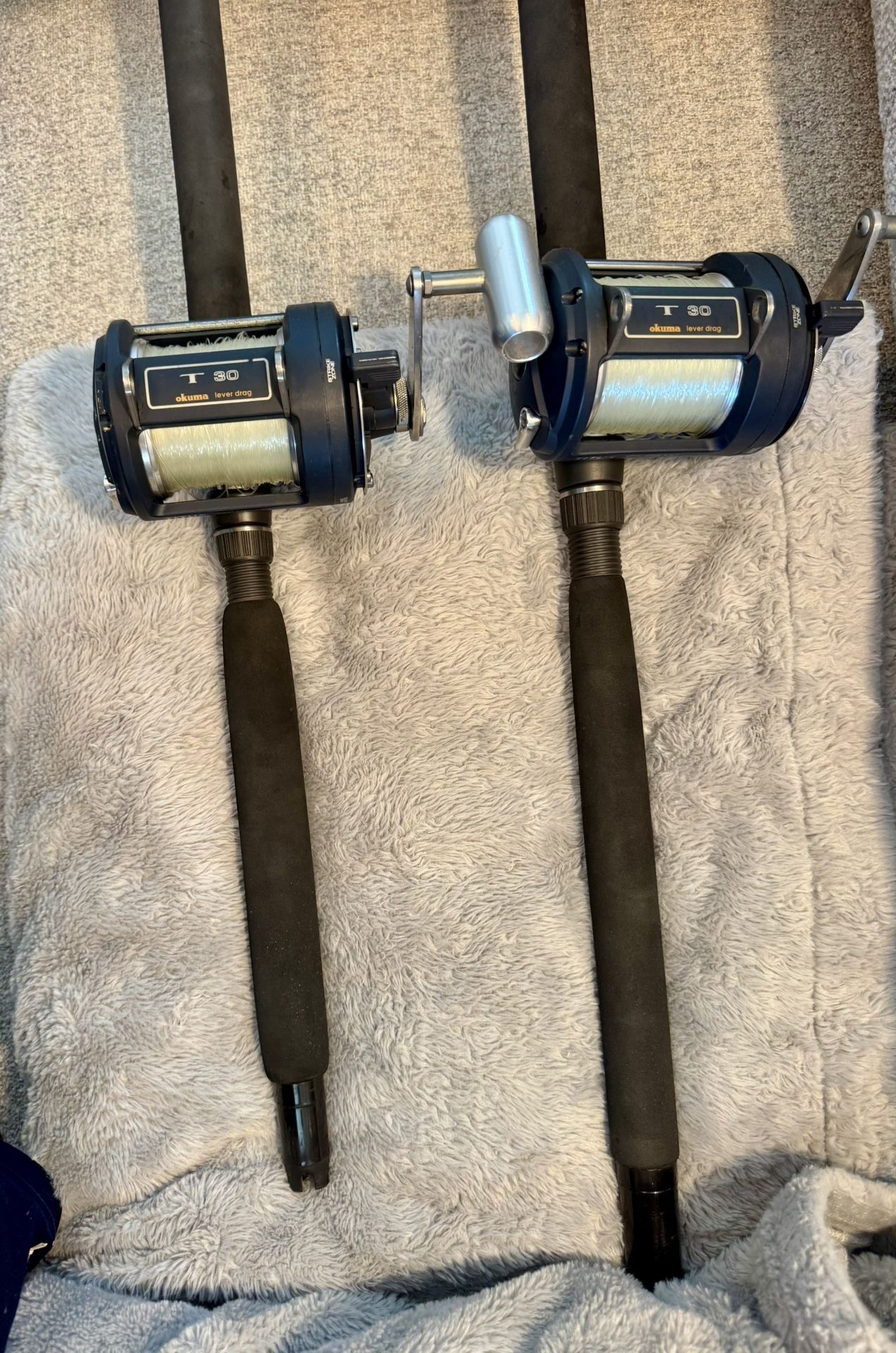 Okuma Titus T30 Conventional Reel. Crowder Rods. Fishing Combo