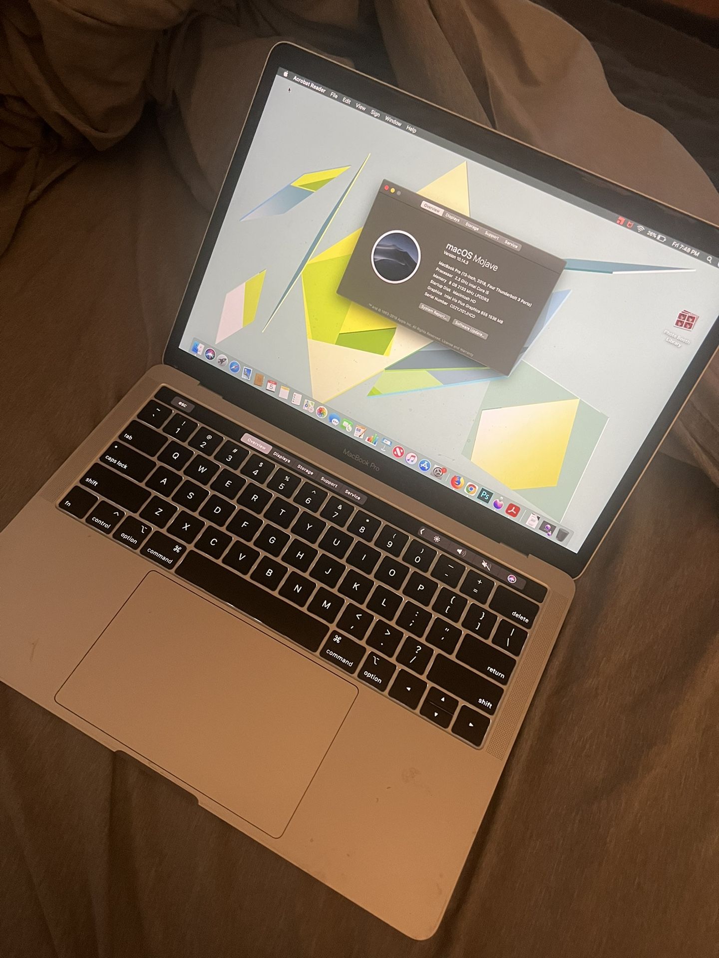 2018 MacBook Pro 256 GB SSD 8GB RAM 2.3 GHz i5 Processor