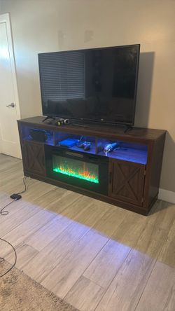 Large wooden TV stand