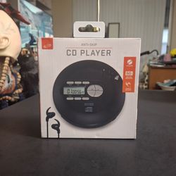 iLive Anti-Skip Portable CD Player Model: IPCD603B, Incl: Wired Stereo Earbuds & 3 Sizes Of Interchangeable Eartips - BRAND NEW SEALED