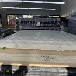 KING SIZE SAATVA RX MATTRESS & BOX SPRINGS BED SET