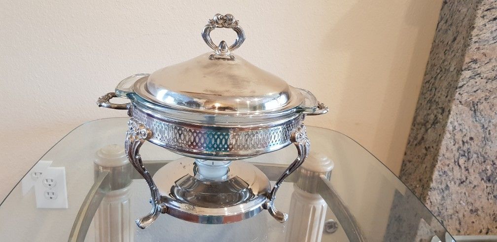 Vintage Silver Plated Chafing Dish