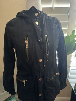 Black zip up hoodie jacket