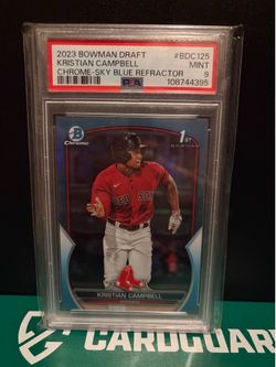 2023 Bowman Draft Kristian Campbell Chrome Sky Blue Refractor