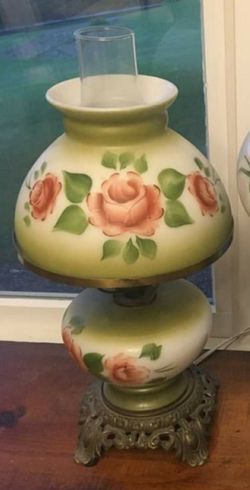 Hurricane Lamp Flower Green
