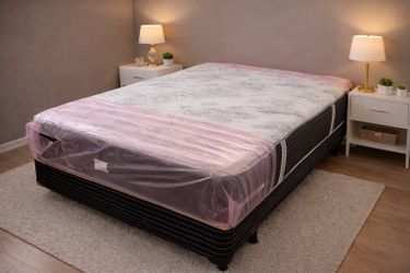 New queen mattress and box spring 2 pc bed frame is not included
