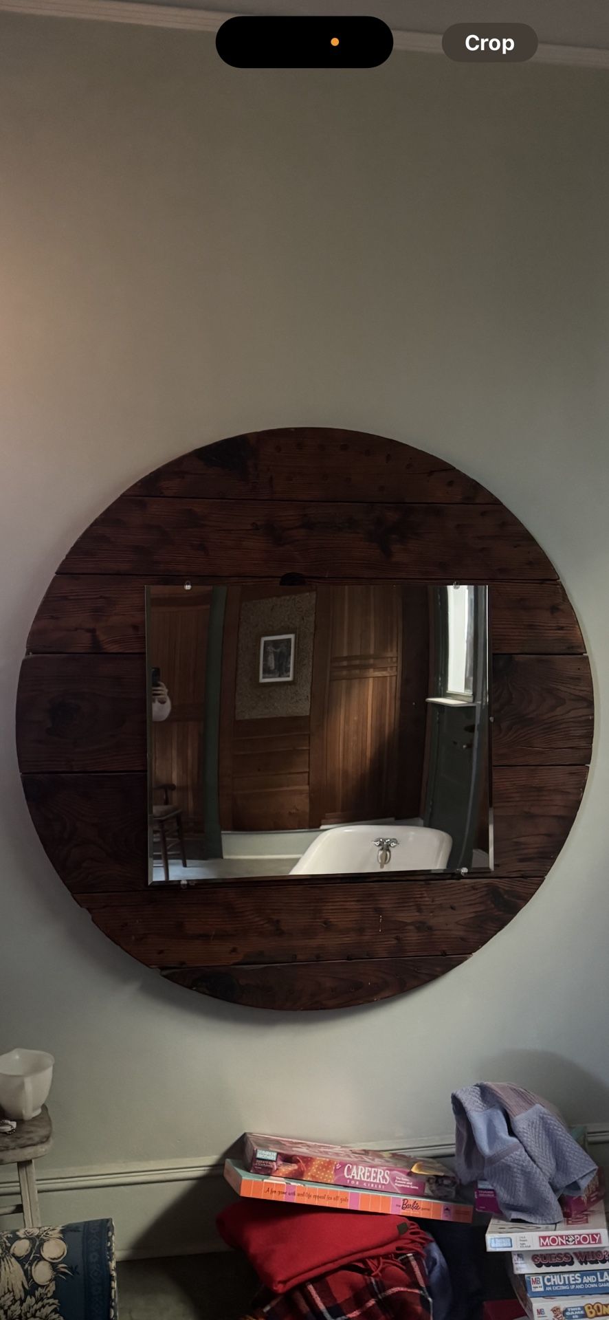 Mirror On Wood 5’ by 5’