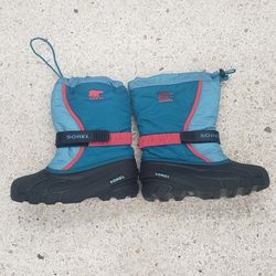 Sorel Waterproof Winter Snow Boots Liner Aqua Women's  / Big Girls Kids Size 5